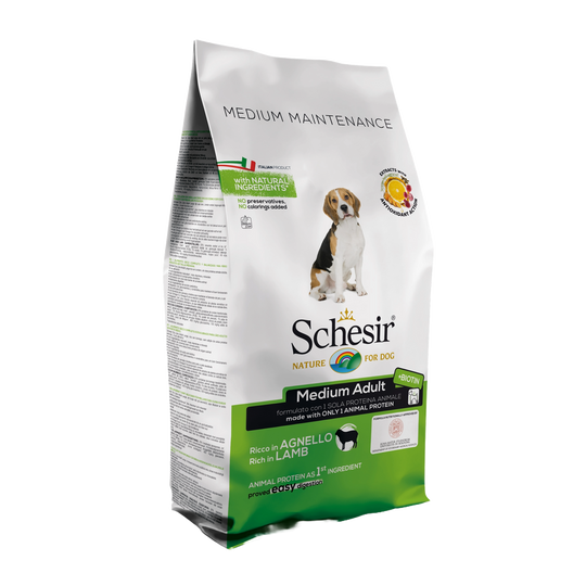 Croquettes chien Schesir Medium agneau, 12 kg