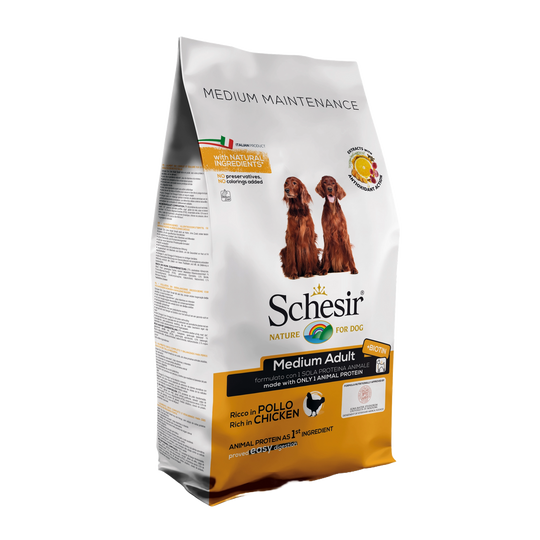 Croquettes chien Schesir Medium Entretien poulet, 12 kg