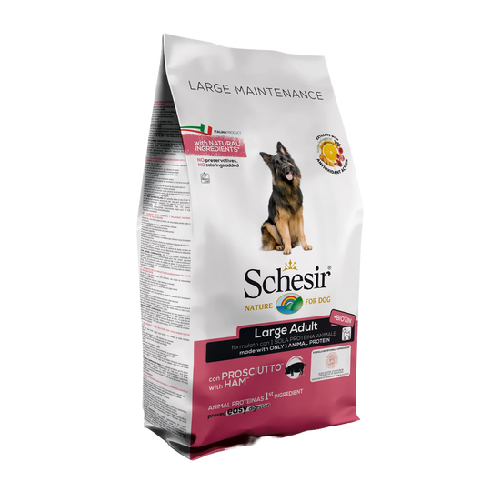 Croquettes chien Schesir Large jambon, 12 kg