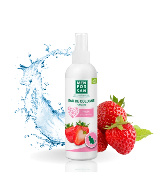Eau de Cologne pour chat parfum fraise sans alcool 125 ml