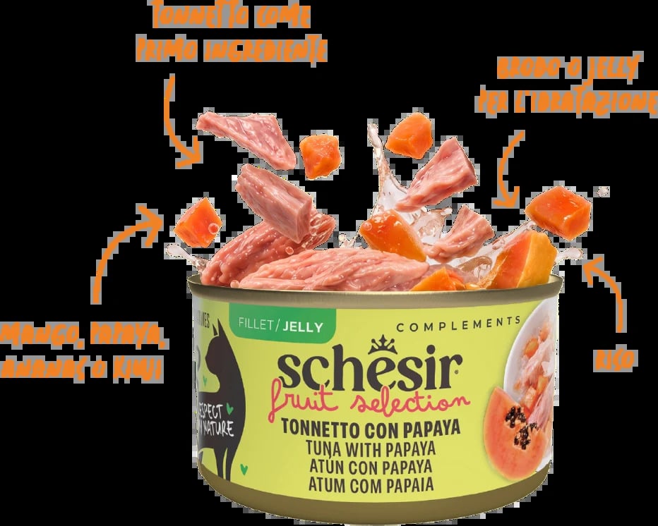 Pâtée chat Schesir thon avec papaye, 75 g – image 2