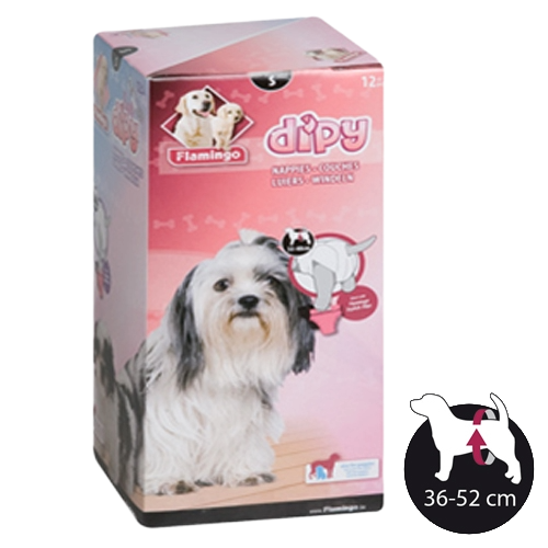 Couche pour chienne Dipy, taille 3 (S)