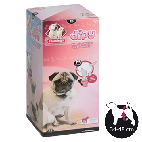 Couche pour chienne Dipy, taille 2 (XS)