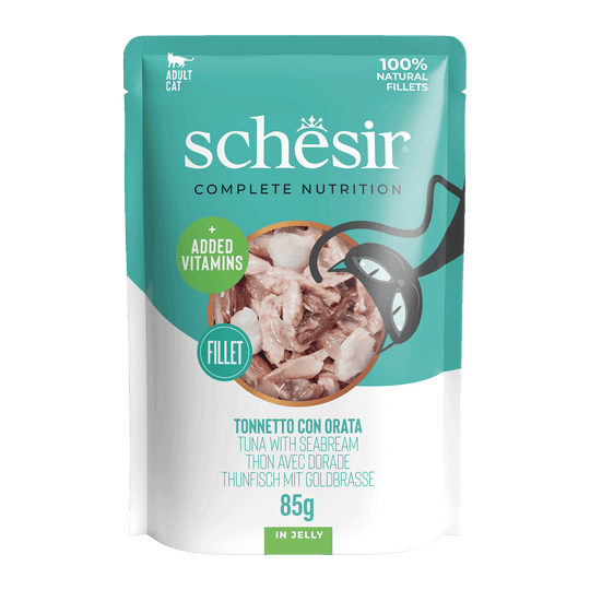 Pâtée chat Schesir thon avec dorade, sachet 85 g