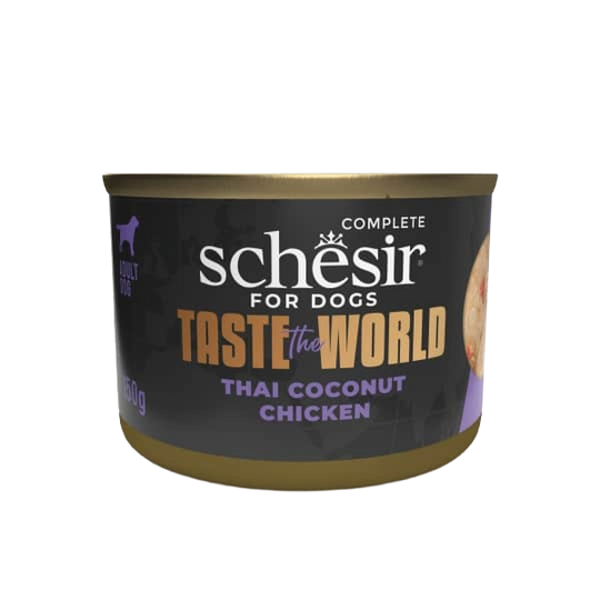 Pâtée chien Schesir poulet avec lait de coco, 150 g