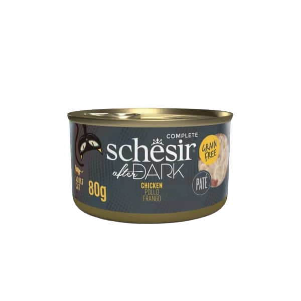 Pâtée chat Schesir After Dark pâté poulet, 80 g