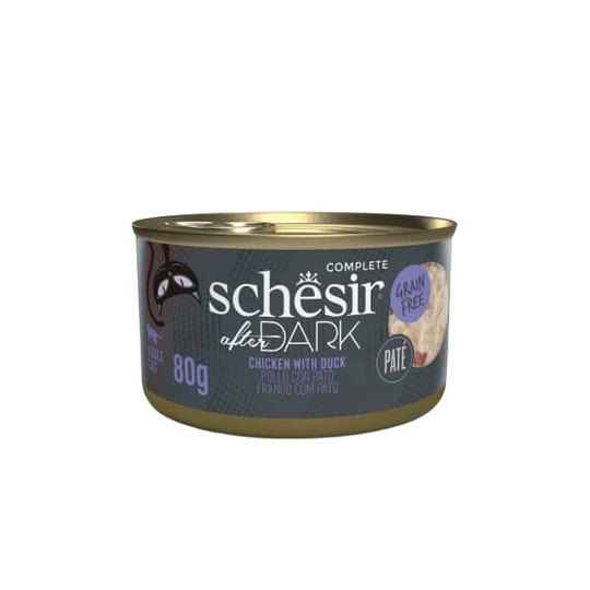 Pâtée chat Schesir After Dark pâté poulet avec canard, 80 g
