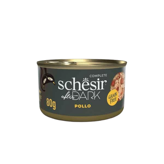 Pâtée chat Schesir After Dark poulet, 80 g