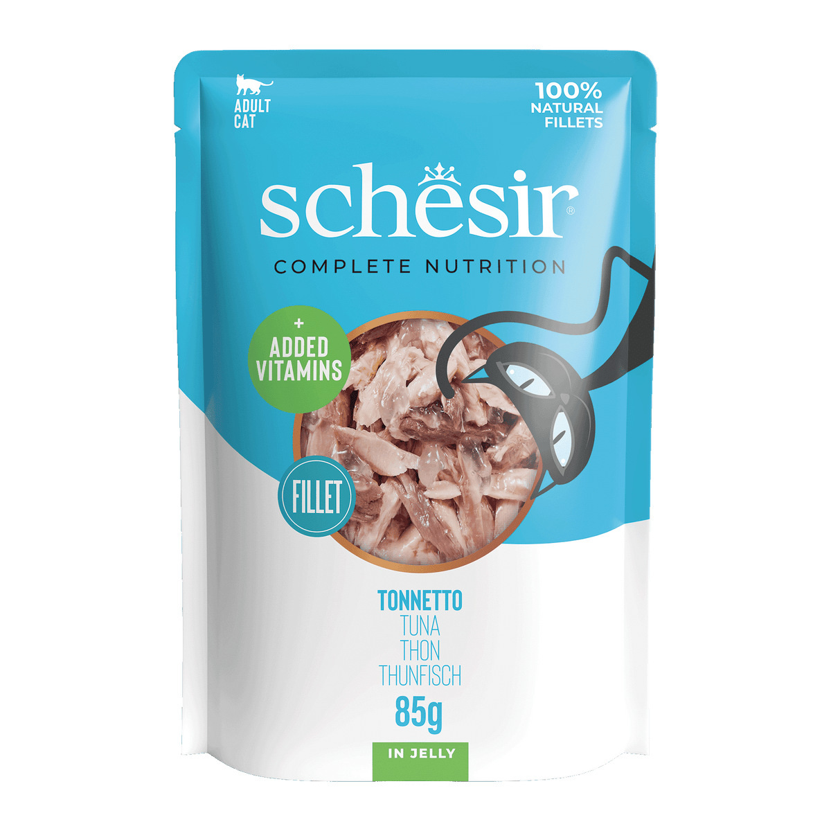Pâtée chat Schesir thon, sachet 85 g