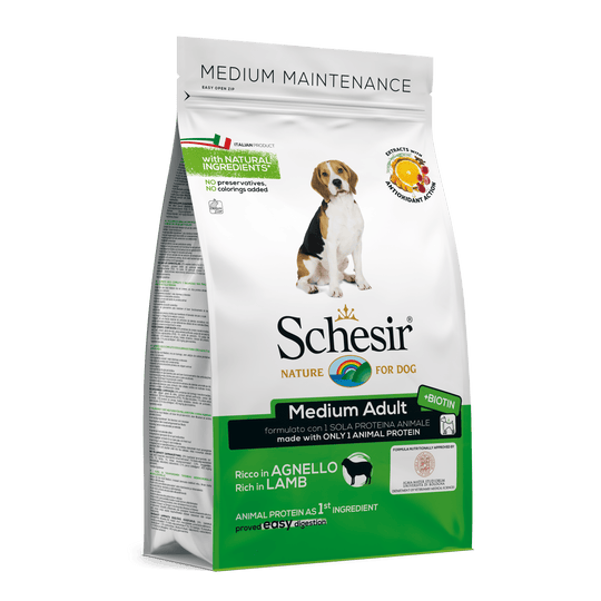 Croquettes chien Schesir Medium agneau, 3 kg