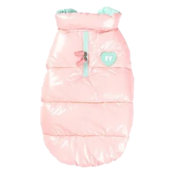 Doudoune pour chien FuzzYard Amor rose bonbon