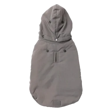 Manteau à capuche pour chien FuzzYard Essential gris