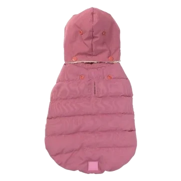 Doudoune à capuche pour chien FuzzYard Essential mauve