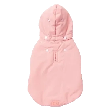 Manteau à capuche pour chien FuzzYard Essential rose