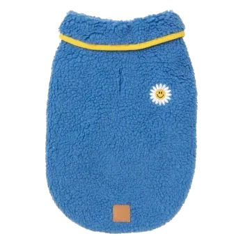 Manteau sherpa pour chien FuzzYard Hana bleu