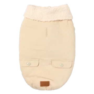 Manteau pour chien doublé sherpa FuzzYard Frontier camel