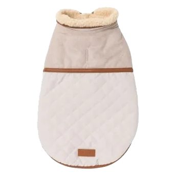 Manteau doublé sherpa pour chien FuzzYard Ivanhoe ivoire