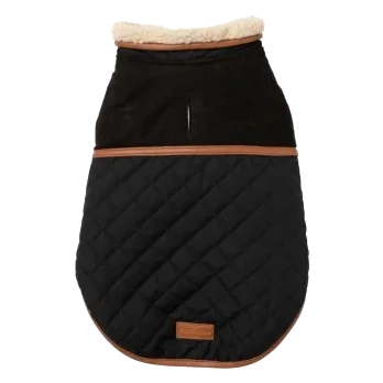 Manteau doublé sherpa pour chien FuzzYard Ivanhoe noir