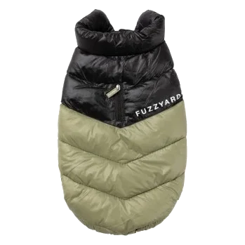 Manteau matelassé pour chien FuzzYard South Harlem olive