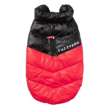 Manteau matelassé pour chien FuzzYard South Harlem rouge