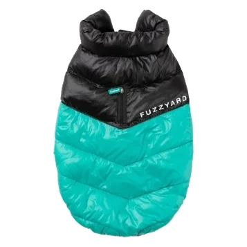 Manteau matelassé pour chien FuzzYard South Harlem bleu canard