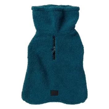 Manteau pour chien FuzzYard The Cosy col snood Blue Lagoon