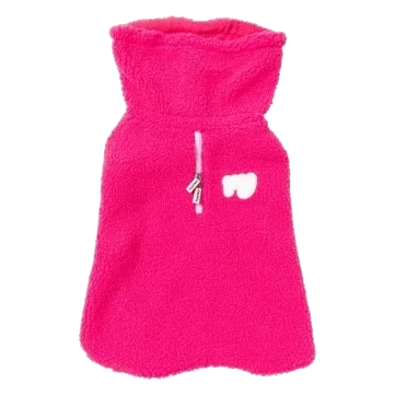 Manteau pour chien FuzzYard The Snuggle col snood rose