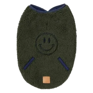 Manteau réversible pour chien FuzzYard Nara vert mousse foncé