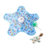 Alfombra de juego con pluma escondida y sonido para gatos, azul claro