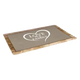 Tapis de gamelle pour chien Shabby Chic rectangulaire marron