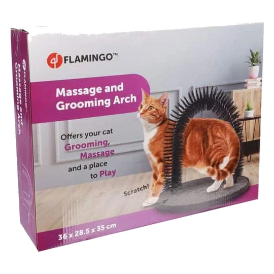 Arche de massage et de toilettage Triomf pour chat, 36 × 28,5 × 35 cm