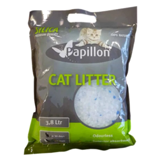 Litière chat en silice Papillon, 3,8 litres