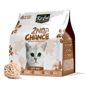 Litière agglomérante pour chat Kit Cat 2nd Chance café 7 L