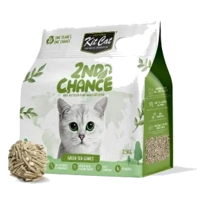 Litière agglomérante pour chat Kit Cat 2nd Chance thé vert 7 L