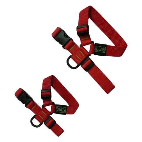 Harnais chien plastron Bub's rouge ou noir, tailles petite et moyenne