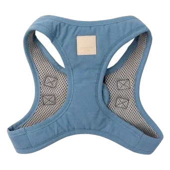 Harnais step-in pour chien en coton FuzzYard Life French Blue