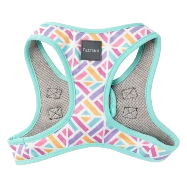 Harnais step-in pour chien FuzzYard Bubblegum Burst respirant