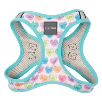 Harnais step-in pour chien FuzzYard Candy Hearts respirant