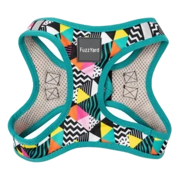 Harnais step-in pour chien FuzzYard No Signal! respirant et réfléchissant taille XL