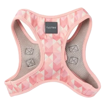 Harnais step-in pour chien FuzzYard Pink Lemonade respirant et réfléchissant