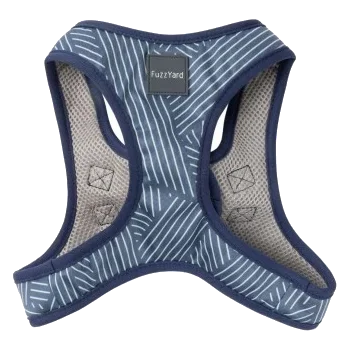 Harnais step-in pour chien FuzzYard Thornbury Aegean Blue respirant et réfléchissant