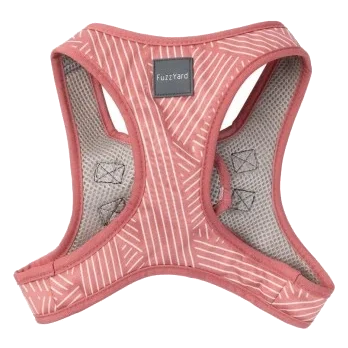 Harnais step-in pour chien FuzzYard Thornbury Brick Red respirant et réfléchissant