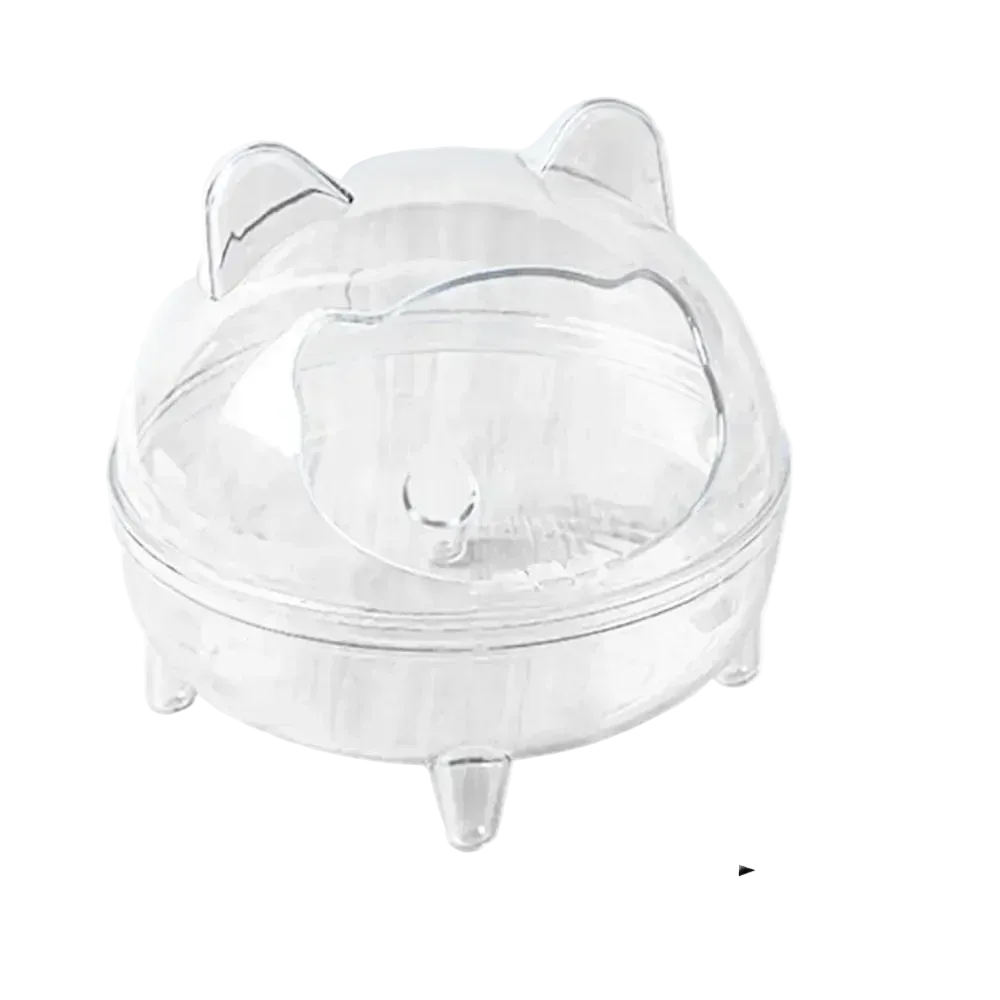 Aseo transparente con forma de osito para hámster, S (9 cm) - ZONLIDOOG