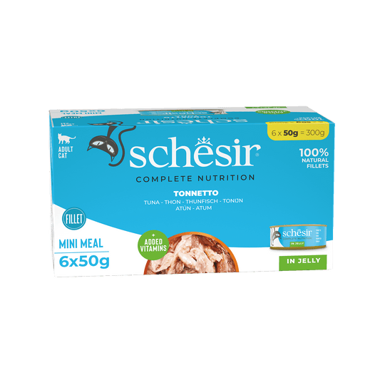 Pâtée chat Schesir thon, 6 × 50 g, multipack
