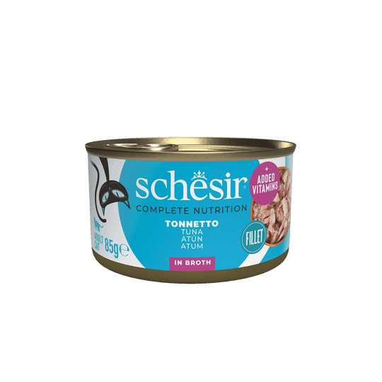 Pâtée chat Schesir thon au naturel, boîte 85 g
