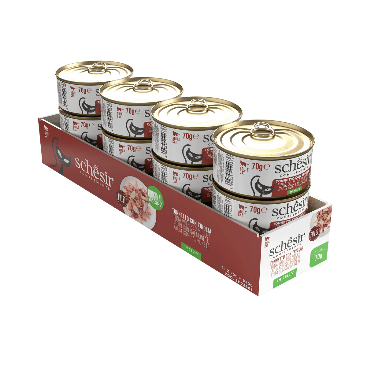 Pâtée chat Schesir thon avec rouget, boîte 70 g – image 2