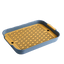 Bandeja higiénica de doble capa con rejilla para conejos y cobayas, azul M (36 x 24 cm)