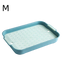 Bandeja higiénica de doble capa con rejilla para conejos y cobayas, verde M (36 x 24 cm)