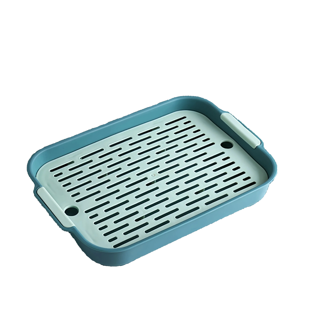 Bandeja higiénica de doble capa con rejilla para conejos y cobayas, verde S (27 x 18 cm) - ZONLIDOOG