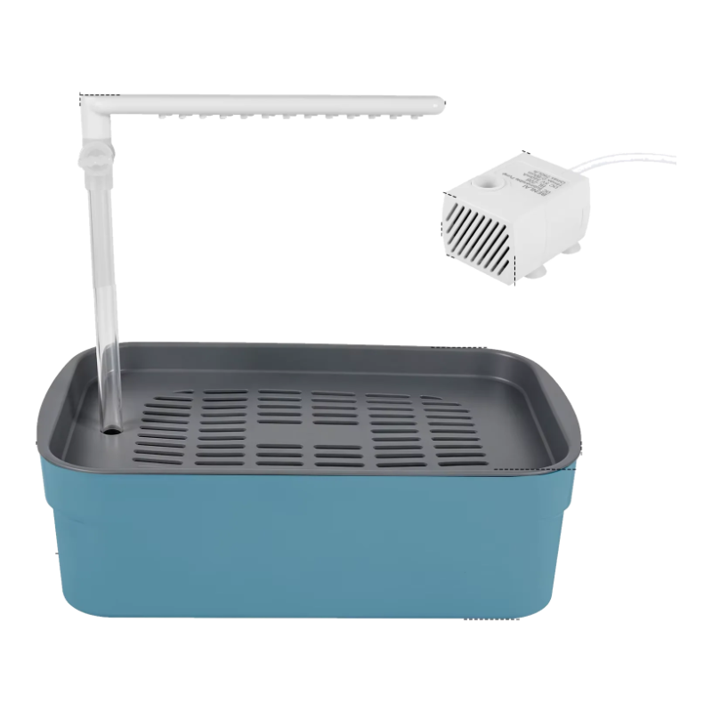 Baignoire oiseau avec douche automatique bleue grande et pompe USB